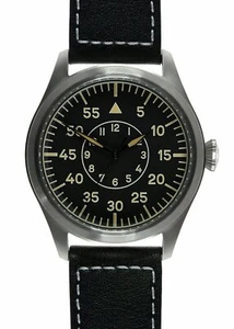 MWC WW2 Luftwaffe 46mm Militär Flieger / Fliegeruhr mit Retro Luminova Zifferblatt - Bild 1 von 10