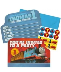 Thomas the Tank Party Invitations 8pk - Picture 1 of 4