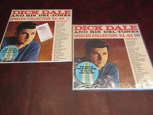 DICK DALE VERIFIED KING OF THE SURF SINGLES MONO HIGH QUALITY BLACK & ORANGE SET - Picture 1 of 2
