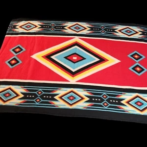 Southwestern Geometric Design Throw Blanket 50"x33" Wild Wild West vibrant - Picture 1 of 5