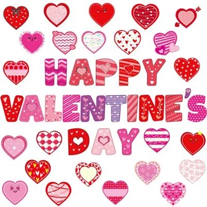 90PCS Valentine’s Day Cutouts Paper Heart Cutouts for Classroom Bulletin Boar... - Picture 1 of 9