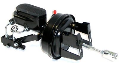 1960-66 Chevy GMC Truck BLACK OUT 9 дюймов усилитель тормозов фрезерованный главный дисковый барабан - Изображение 1 из 4