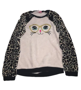 Penelope Mack Girls Sweater Long Sleeve Pullover Cat Glasses Multicolor Size 12 - Picture 1 of 9
