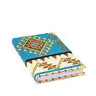 Woven Turkish Kilim / Aztec Fabric Notebook Lined pages 14cm x 9cm 100 pages