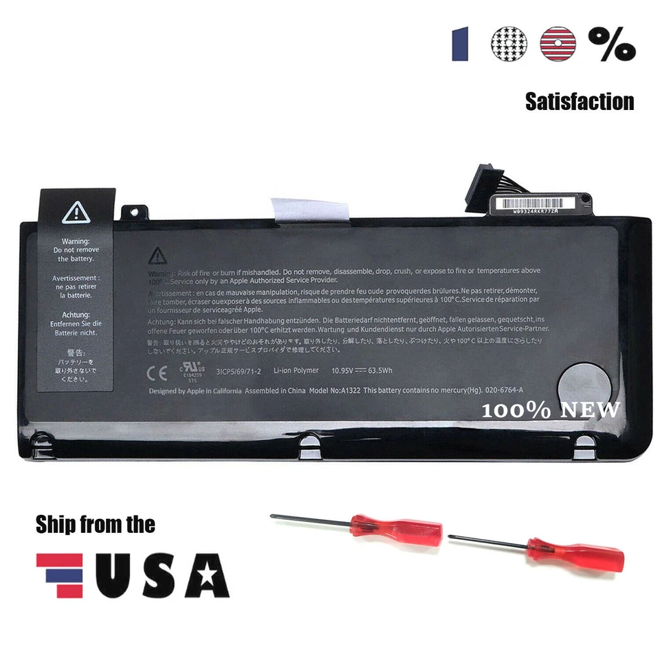 NUEVA Batería Original A1322 MacBook Pro 13"A1278 Mediados de 2009 2010 2011 2012 Foto 1 de 4