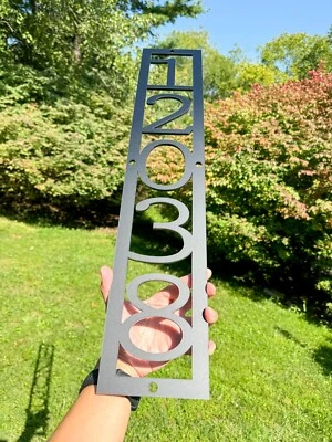 Letrero de dirección de casa personalizado - Placa de número de casa personalizada para exteriores Foto 1 de 4