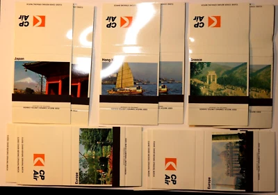 Vintage CP AIR Airline Matchbook Cover Lot Europe Greece Japan Hong Kong UNUSED - Image 1 of 4