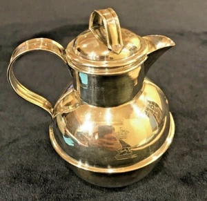 Antica brocca inglese in argento sterling panna con coperchio di William Greenwood & Sons - Foto 1 di 7