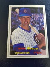 Mark Grace Chicago Cubs 1990 SCD Baseball Card Price Guide White Border