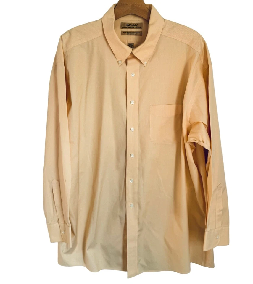 Camisa de vestir Round Tree And York para hombre talla 17 1/2 sin punta de hierro para hombre  Foto 1 de 4