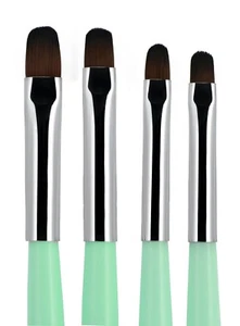 4pcs Gel Nail Brush for Gel Nail Extension UV Builder Polygel Nail Gel Sculpting - Picture 1 of 6