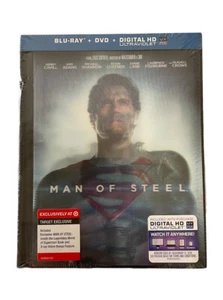 Man of Steel (Blu-Ray/DVD 3 Disc Target Exclusive Lenticular DigiBook) BRAND NEW - Picture 1 of 4