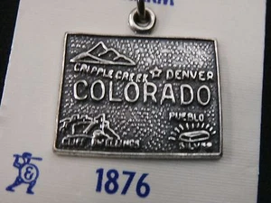 Unique Sterling Silver COLORADO State Pendent/ Charm. Make Offer! #1724 - Picture 1 of 4