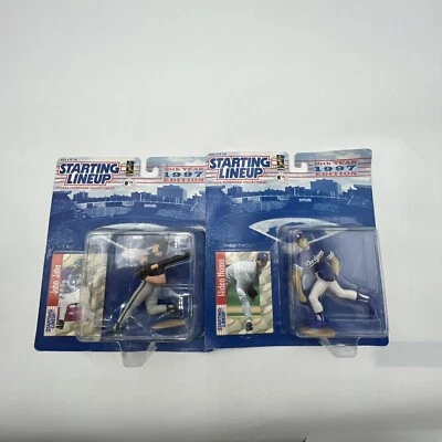 MLB 1997 alineación inicial lote de 2 - Dodgers Hideo Nomo & Brewers John Jaha Foto 1 de 4