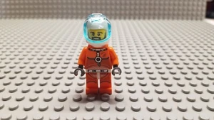 Lego Minifigura Figura Astronauta Hombre Naranja Traje Espacial Barba Negra cty1063 - Imagen 1 de 2