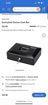 Sentry Safe Steel Keyed Cash Box - Image 1 of 3