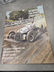 = 1st Annual Magazine Rex Mays Riverside 300 USAC Racing Program Helck Cover Art - Picture 1 of 3