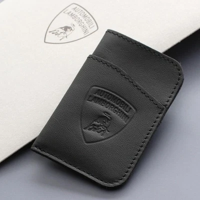 Lamborghini Genuine Leather Card Case Black  Fits Key Holder - Image 1 of 3