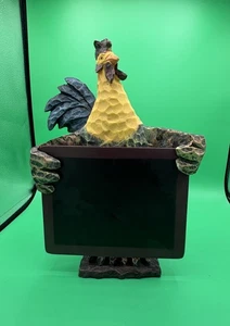 Nota de menú de cocina de gallo/gallina/pollo de gallo de granja rural de 12" de alto pizarra limpia - Imagen 1 de 10