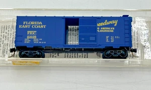 Micro-Trains Escala N 40’ Boxcar Florida East Coast FEC #21035 Magne-Matic Pareja - Imagen 1 de 3