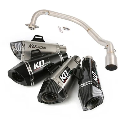 Slip Exhaust System Header Pipe 51mm Muffler Tips For CF-Moto ST125 All Years - Image 1 of 4