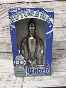 Futurama Bender Bright 'N Shiny Tin Wind-Up Robot Giocattolo (2001) - Nuovo con scatola - Foto 1 di 7