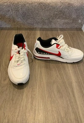 Mens Nike Air Max Sneakers Sz 8.5 White Red Black Logo Retro Athletic Urban Y2k - Image 1 of 4