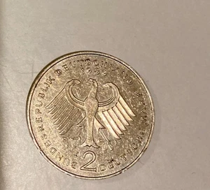 2mark Münze Ludwig Erhard 1948 - 1988 J - Bild 1 von 2