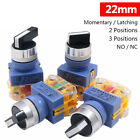 22mm Rotary Switch 2, 3 Positions Selector Switch NO/NC Momentary Latching LAY37