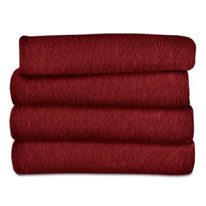 Manta de calentamiento de lana térmica eléctrica Sunbeam roja granate - Imagen 1 de 3