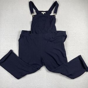 Frye and Co Overalls Womens 3X Blue Bib Pants Knit Comfort Cozy Casual Ladies