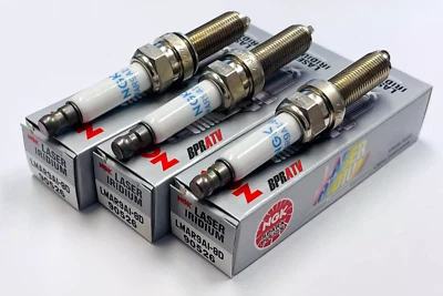 Set Of 3 NGK Iridium Spark Plugs LMAR9AI-8D Can Am Maverick X3 X-3 Head Fix Kit - Image 1 of 4