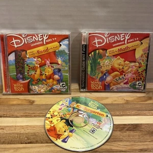 3-Disney Learning CDs for Ready to Read w/Pooh,Ready for Math w/Pooh, Kindergart - Picture 1 of 9