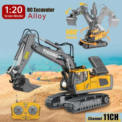 1:20 Remote Control Excavator 2.4GHz RC Construction Vehicles Truck Metal Shovel - Image 1 of 4