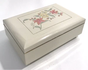 Caja de música para joyería de laca Prima Otagiri vintage Japón - Imagen 1 de 15