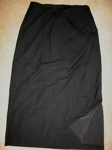 Womens Black LANDS END Lined Wool Full Length Skirt 10 - Picture 1 of 1