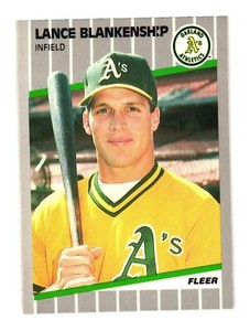 1989 Fleer #2 Lance Blankenship Oakland Athletics
