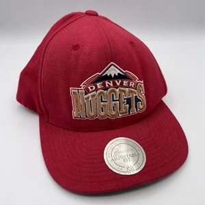 Cappello Berretto Denver Nuggets Uomo Rosso Basket Mitchell And Ness Logo Ricamato Papà - Foto 1 di 10