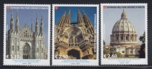 SOVEREIGN MILITARY ORDER OF MALTA Catholic Churches in Italy & Spain MNH set - Picture 1 of 1