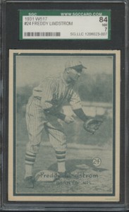 1931 W517 #24 Freddie Lindstrom New Yorjk Giants SGC 84 NM 7 Hall-of-Fame