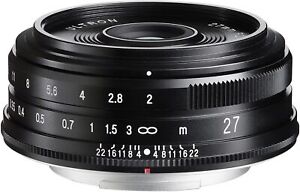 Voigtlander ULTRON 27mm F2 Design Compact Fuji film X mount MF Lens Black