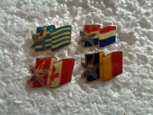 Job lot of 4 Olympic team flags olympic games metal lapel pins
