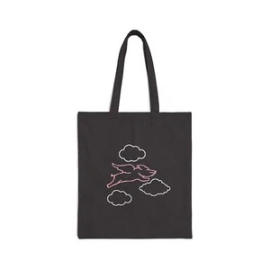 Flying Pig Cotton Canvas Tote Bag - Picture 1 of 9