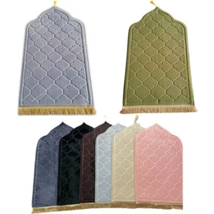Flanell Muslimische islamische Gebetsteppich Dicke Chenille Stickerei Weiche - Bild 1 von 25
