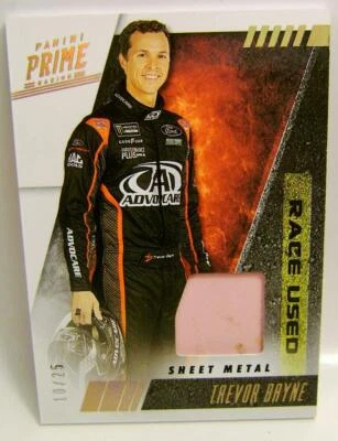 TREVOR BAYNE #10 /25 RACE USED SHEET METAL NASCAR PANINI PRIME RACING 2019 - Image 1 of 2