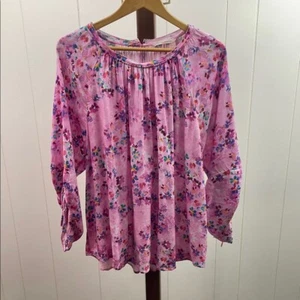 Soft Surroundings NWOT Brialla Top Pink Lilac Floral Size 2X - Picture 1 of 6