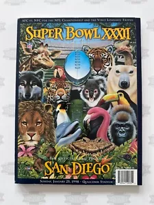 Super Bowl XXXII 1998 (32) Programa de Juego Denver Broncos Green Bay Packers - Imagen 1 de 2