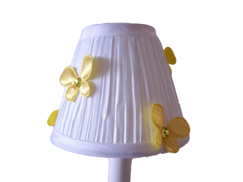 Pantalla de candelabro de mariposa con gemas amarillas, pantalla de lámpara mini de 5" / verano Foto 1 de 1