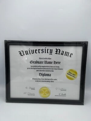 Marco de fotos colgante de pared de documentos de premios certificado de diploma 10,5" x 8" nuevo Foto 1 de 4