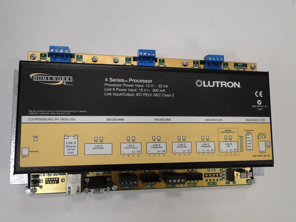 Procesador LUTRON HOMEWORKS H4P5-H48-120 - Batería Nueva. Foto 1 de 1